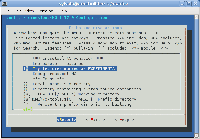 crosstool-NG - Path and misc options.png